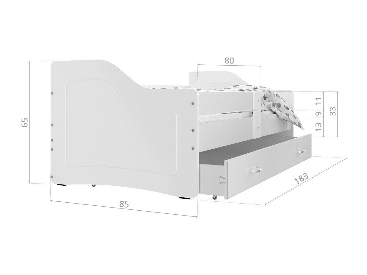 Seng Aurora 137 (Grå)