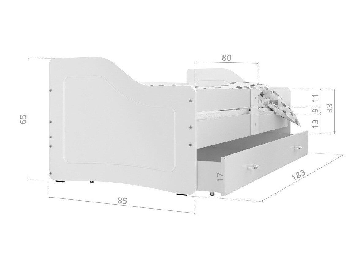 Seng Aurora 137 (Lyserød)