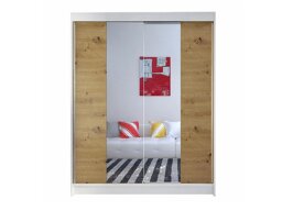 Kledingkast Closico Vastor II (Wit + Artisan eiken)