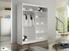 Kledingkast Closico Vastor II (Wit + Artisan eiken)