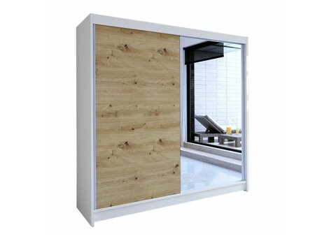 Kledingkast Closico Cavaris I (Wit + Artisan eiken)