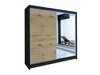 Kledingkast Closico Cavaris I (Zwart + Artisan eiken)