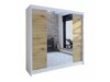 Kledingkast Closico Cavaris II (Wit + Artisan eiken)