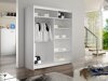 Kledingkast Closico Vastor III (Wit + Artisan eiken)