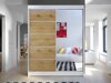 Kledingkast Closico Vastor III (Wit + Artisan eiken)