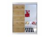 Kledingkast Closico Vastor III (Wit + Artisan eiken)