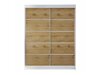 Kledingkast Closico Vastor IV (Wit + Artisan eiken)