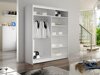 Kledingkast Closico Vastor IV (Wit + Artisan eiken)