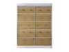Kledingkast Closico Vastor IV (Wit + Artisan eiken)
