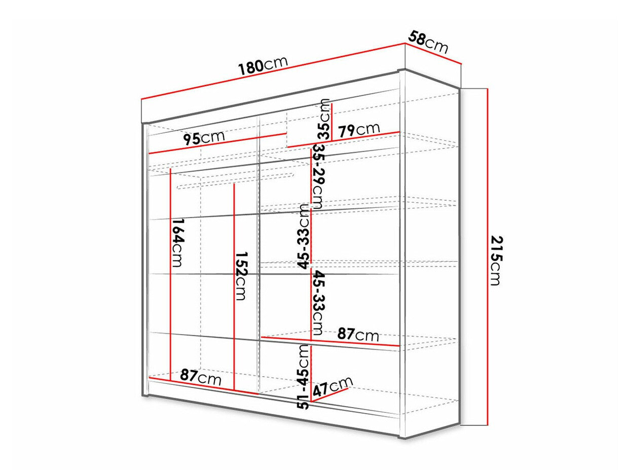Garderobeskab Closico Cavaris IV (Sort + Artisan eg)