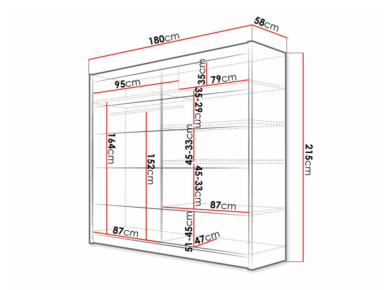 Garderobeskab Closico Cavaris IV (Sort + Artisan eg)