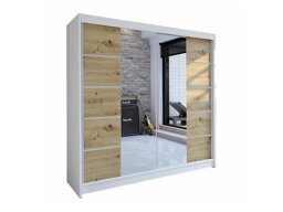 Kledingkast Closico Cavaris V (Wit + Artisan eiken)