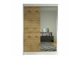 Kledingkast Closico Salvor I (Wit + Artisan eiken)