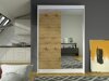 Kledingkast Closico Salvor I (Wit + Artisan eiken)
