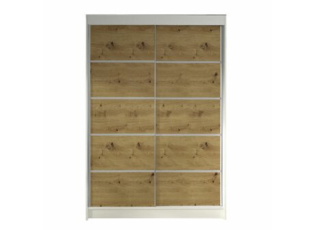 Kledingkast Closico Salvor IV (Wit + Artisan eiken)