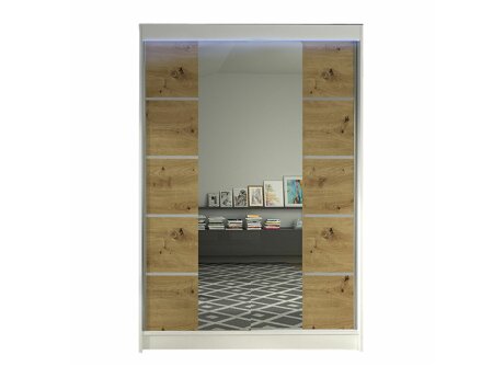 Kledingkast Closico Salvor V (Wit + Artisan eiken)