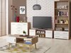 TV-meubel Cirveso 109 (Sonoma eik + Glanzend wit)