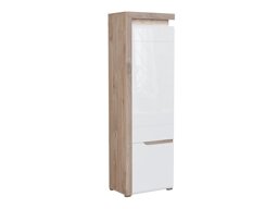 Boekenkast Revelmi 106 (Eiken + Glanzend wit)