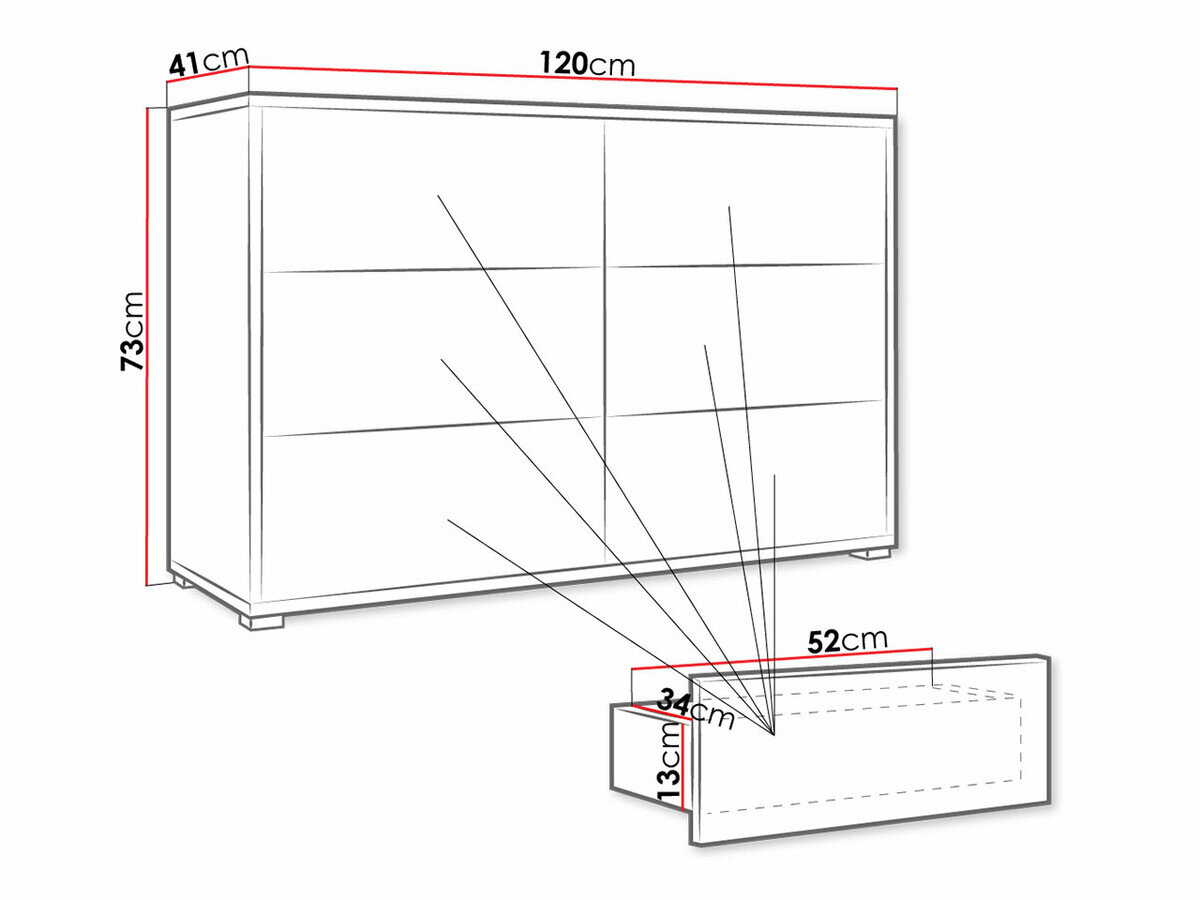 Kommode Comfivo Tutela II (Hvid)