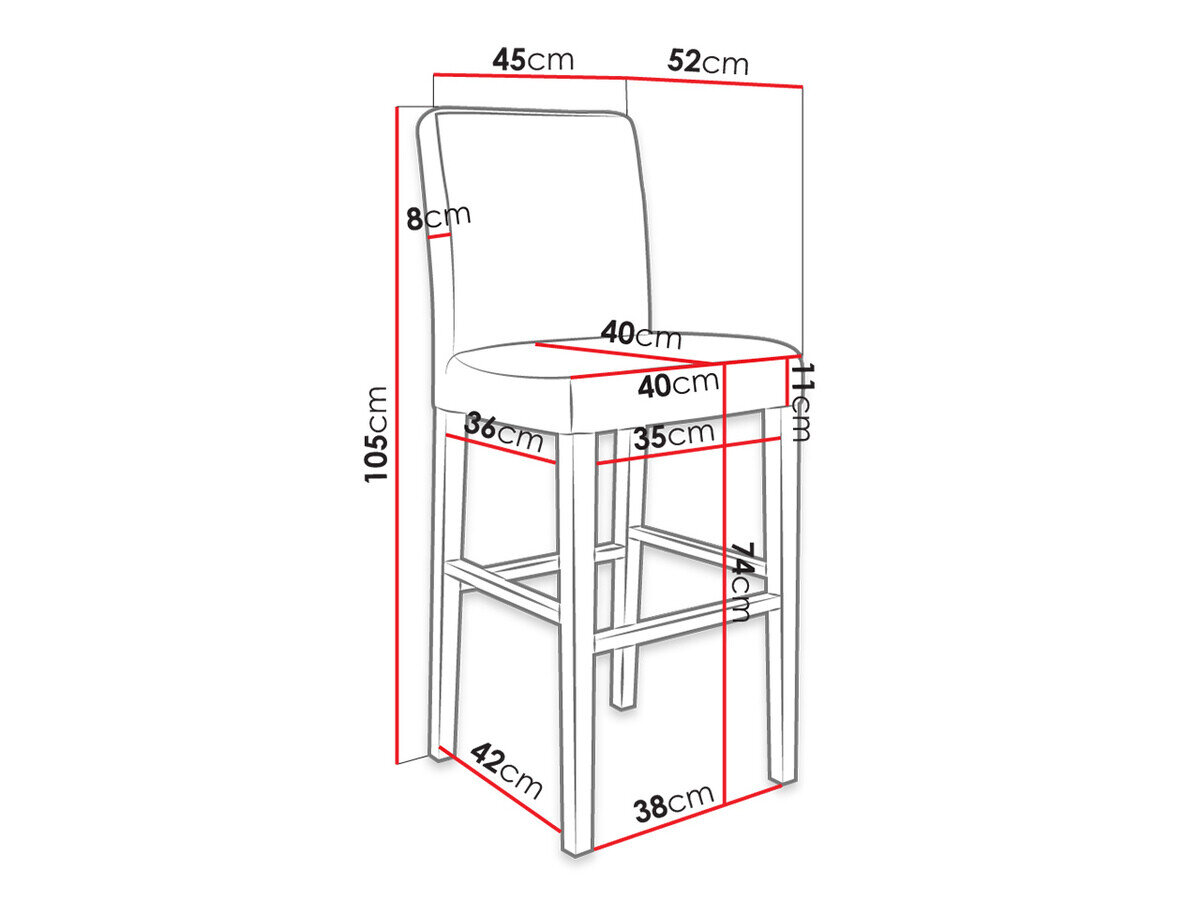Barstol Racine 103 (Brun + Magic Velvet 2217)
