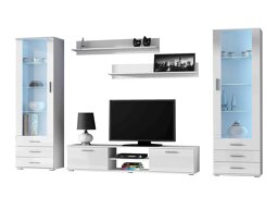 Woonkamerset Tornola 109 (Wit + Glanzend wit)