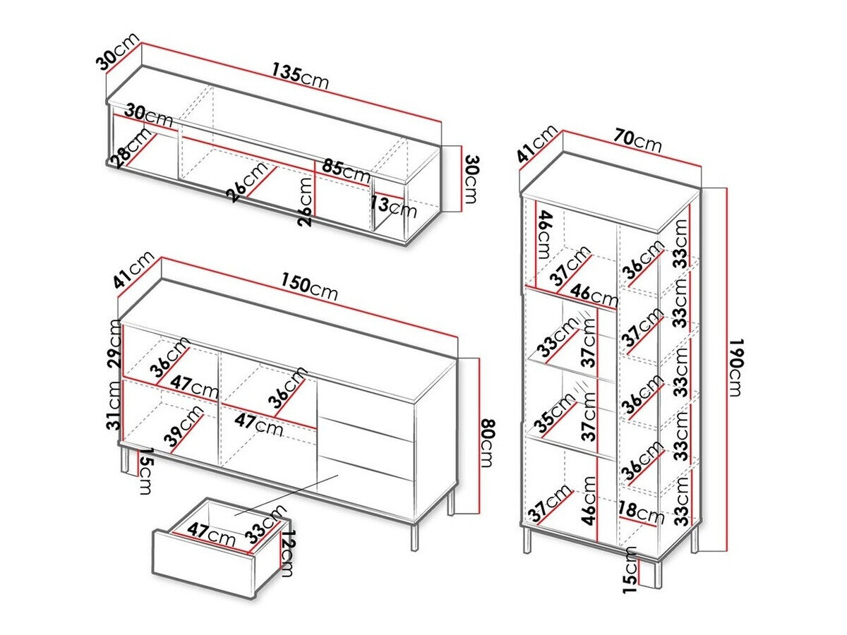 Stuemøbelsæt Lomsore 110 (Hvid)