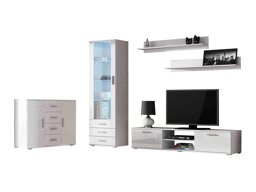 Set za dnevni boravak Tornola 108 (Bijela + Sjajno bijela)