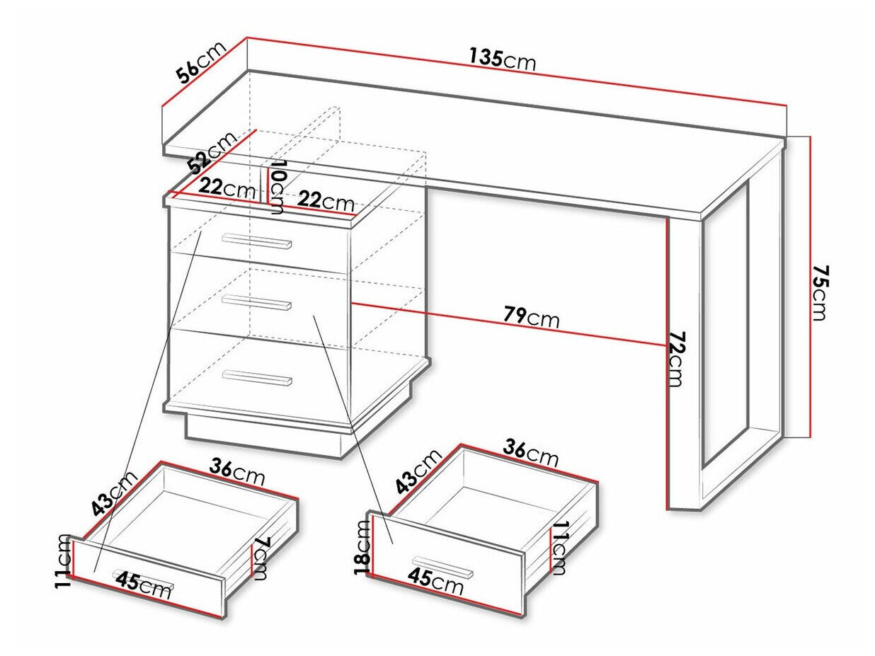 Skrivebord Tenodeu 107