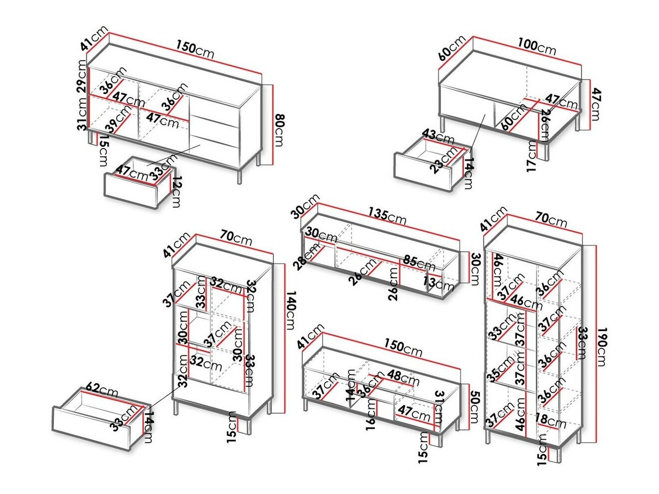 Stuemøbelsæt Lomsore 107 (Hvid)