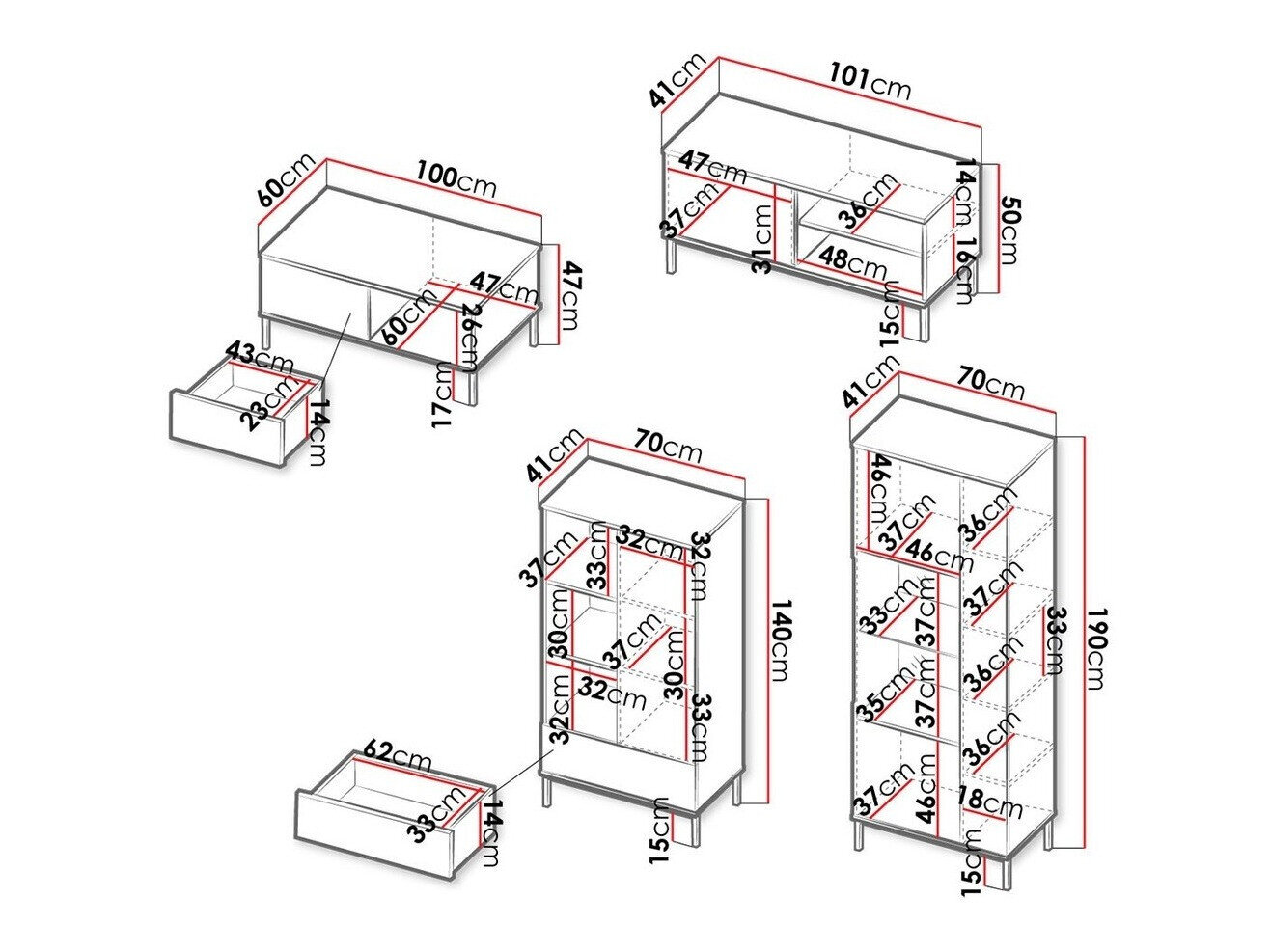 Stuemøbelsæt Lomsore 109 (Hvid)