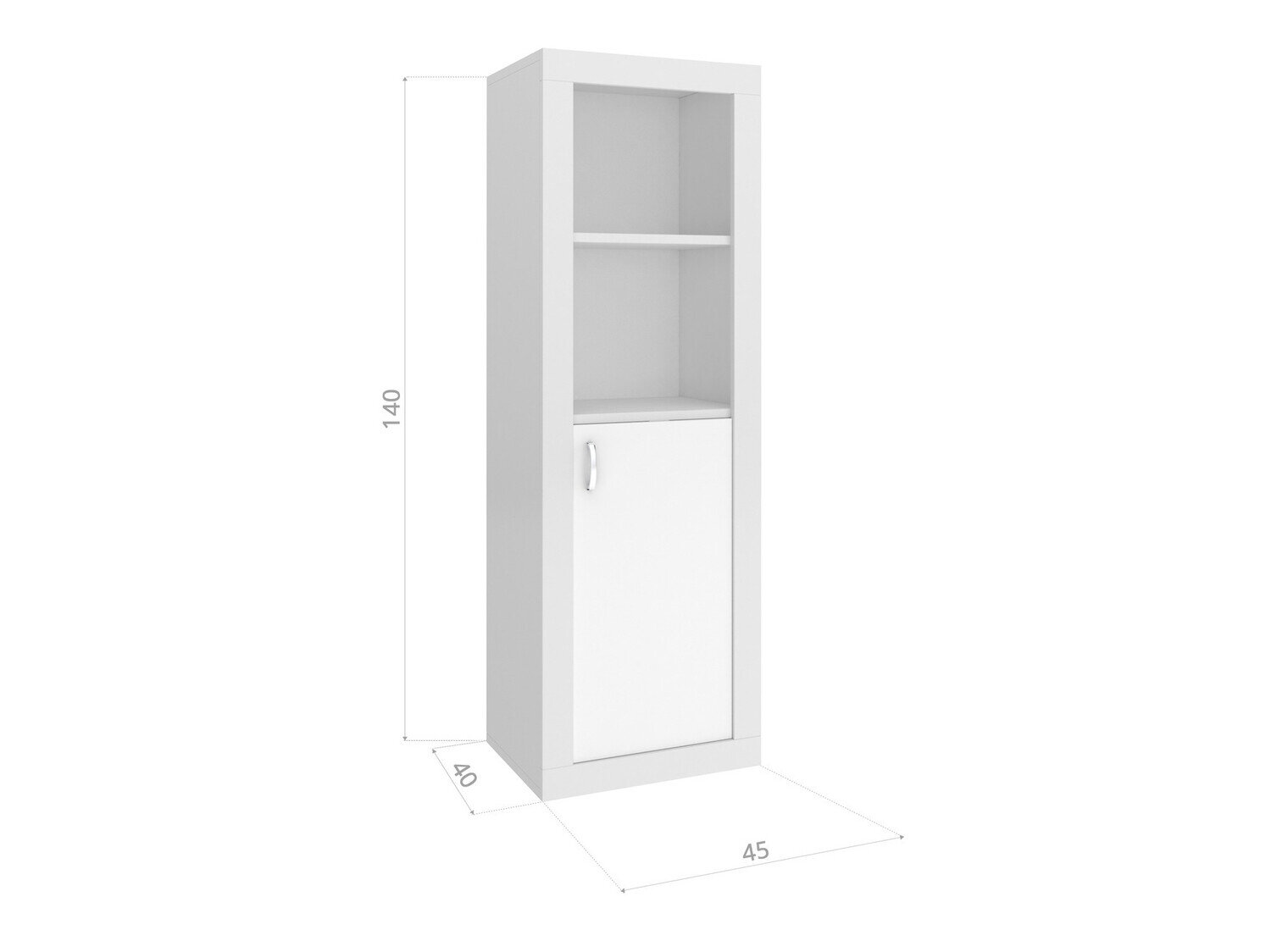 Boekenkast Tentive 105 (Wit + Blauw)