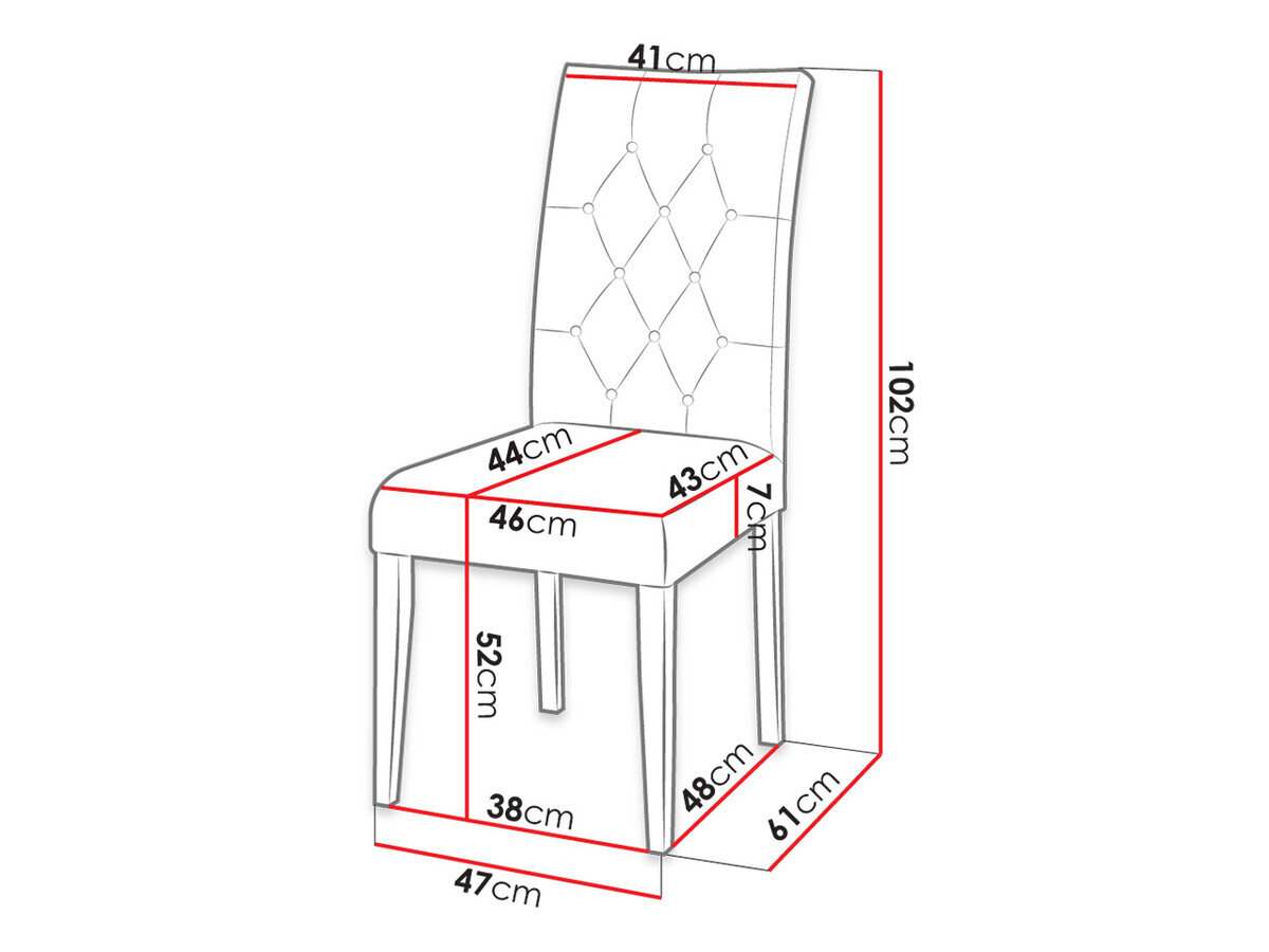 Stoel Racine 111 (Wit + Magic Velvet 2250)