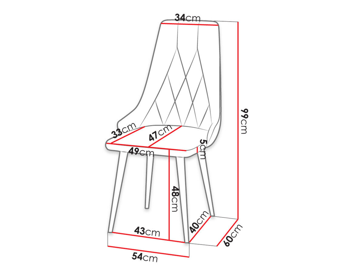 Stol Racine 112 (Sort + Magic Velvet 2258)