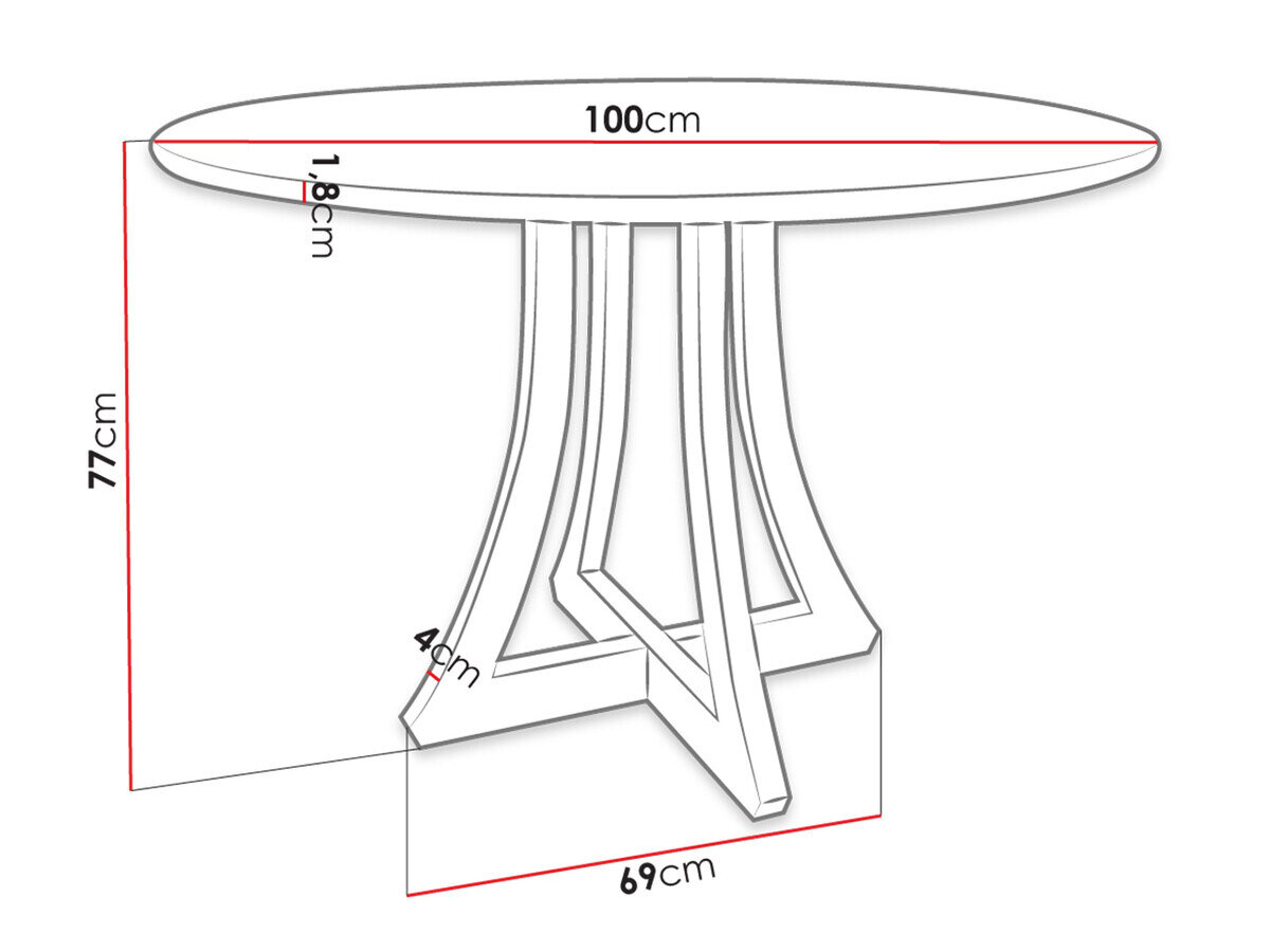 Bord Racine 120 (Sort)