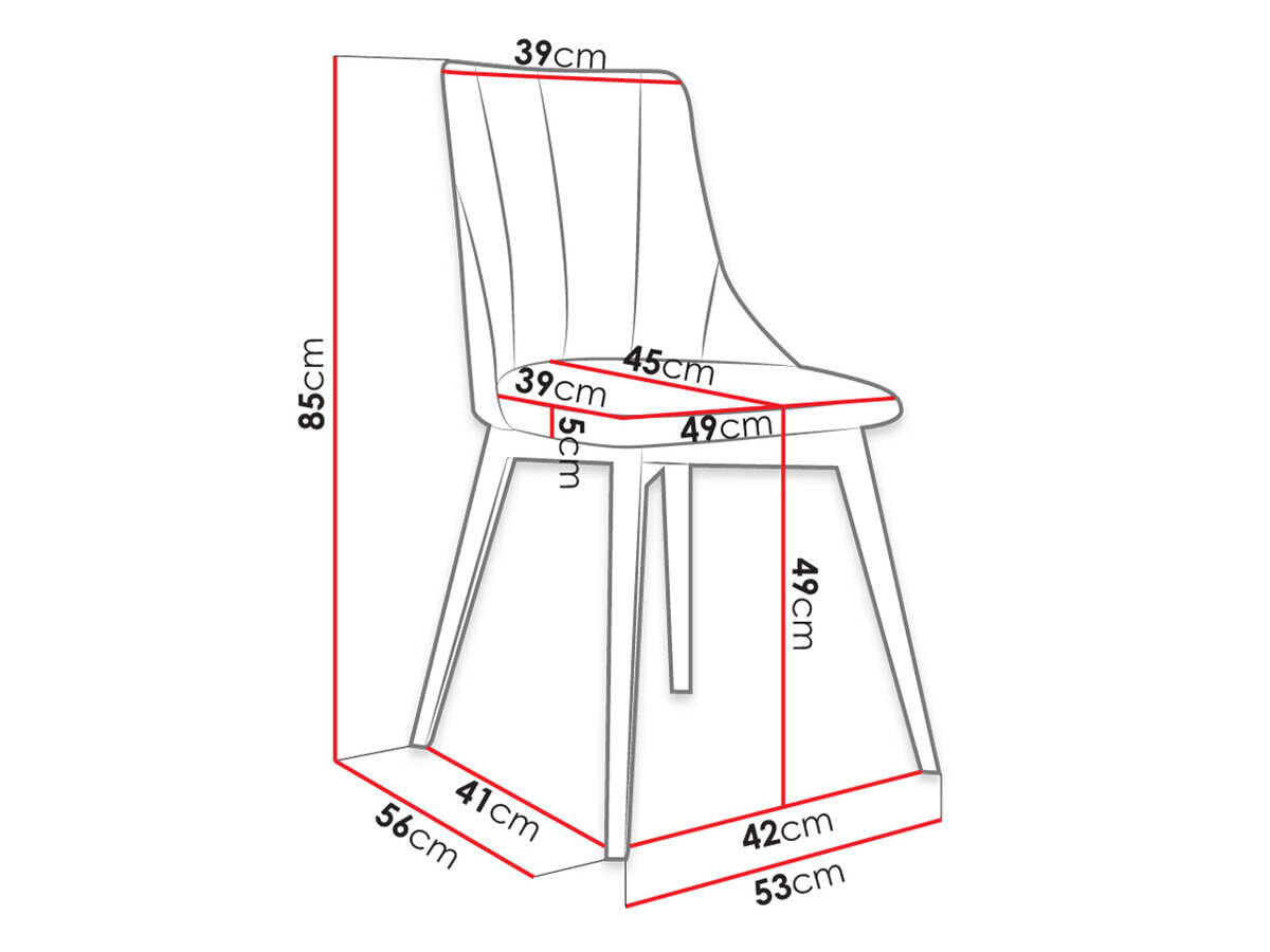 Stol Racine 114 (Brun + Magic Velvet 2258)