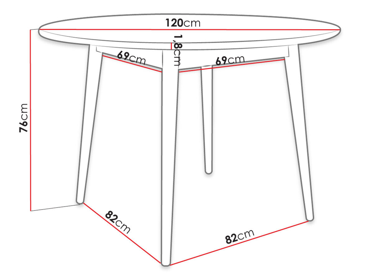 Table Racine 118 (Noir)