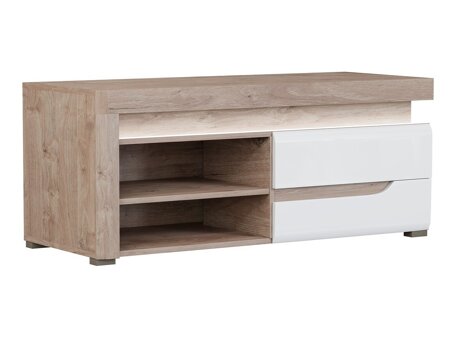 TV-meubel Revelmi 100 (Eiken + Glanzend wit)