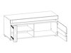 TV-meubel Revelmi 100 (Eiken + Glanzend wit)