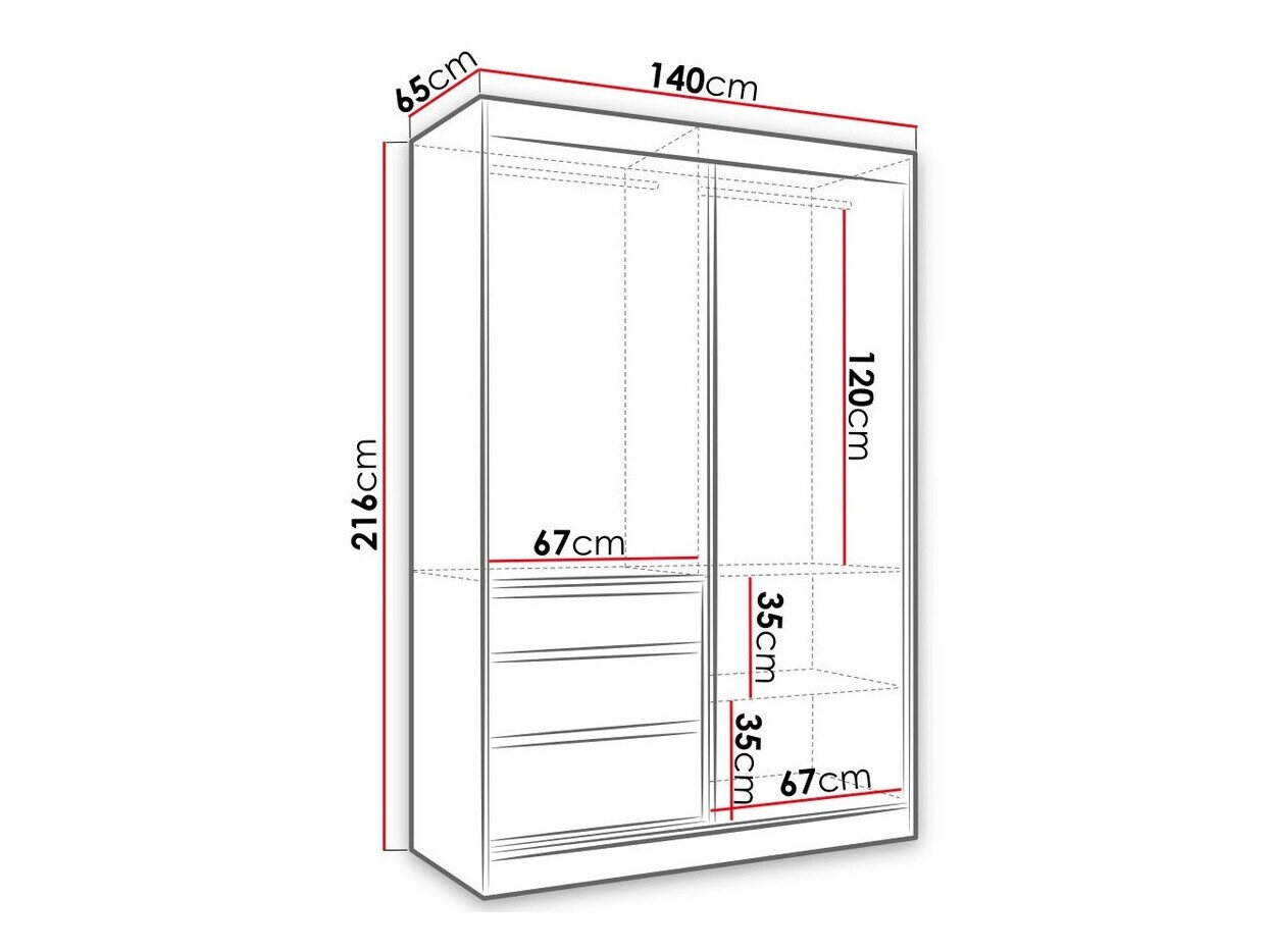 Garderobeskab Toledo 115 (Hvid)