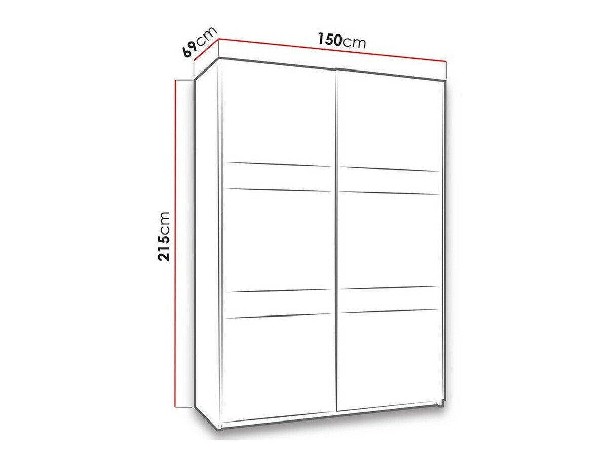 Garderobeskab Fivelbo 109 (Kloster eg + Blank sort)