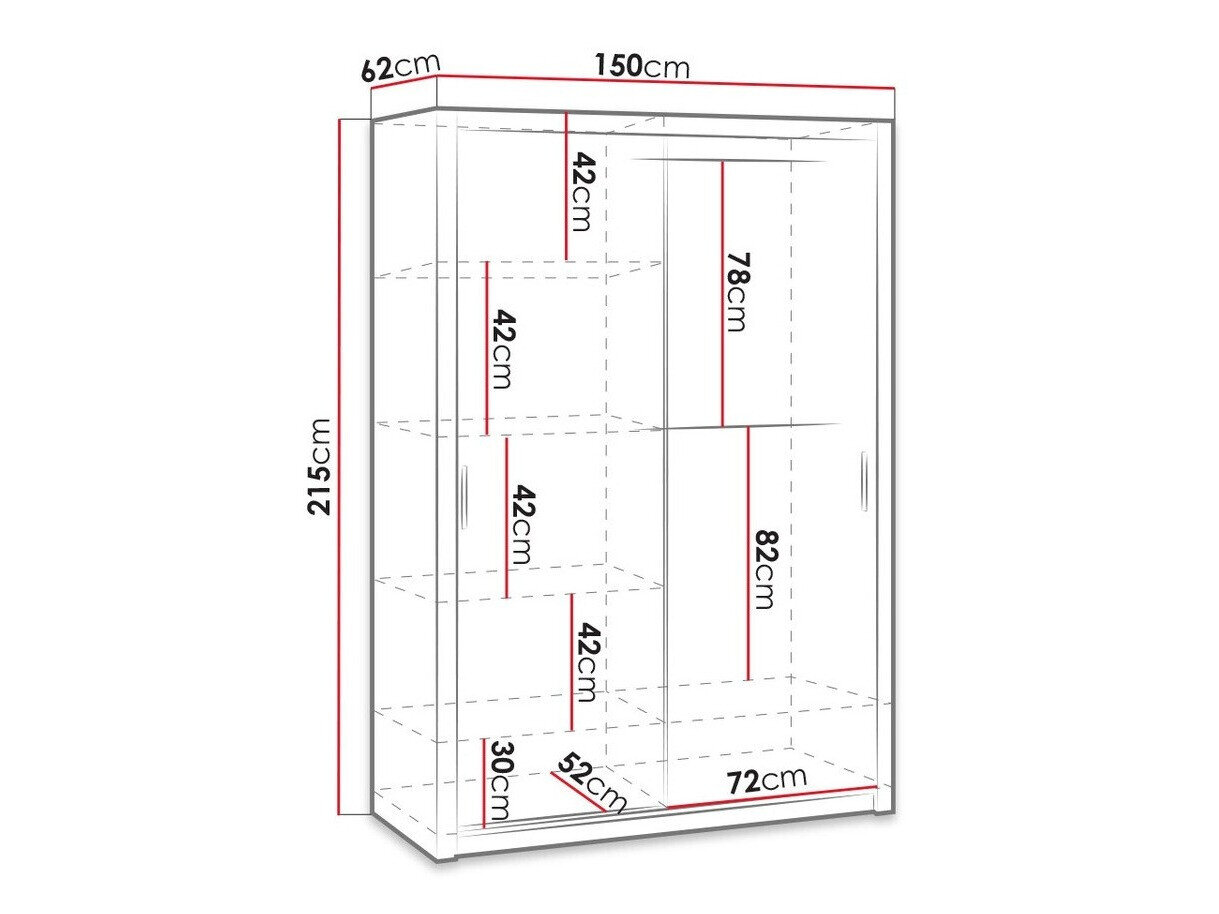 Garderobeskab Catromi 105 (Hvid)