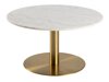Couchtisch Norsica 425 (Gold + Weisser Marmor)