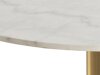 Couchtisch Norsica 425 (Gold + Weisser Marmor)