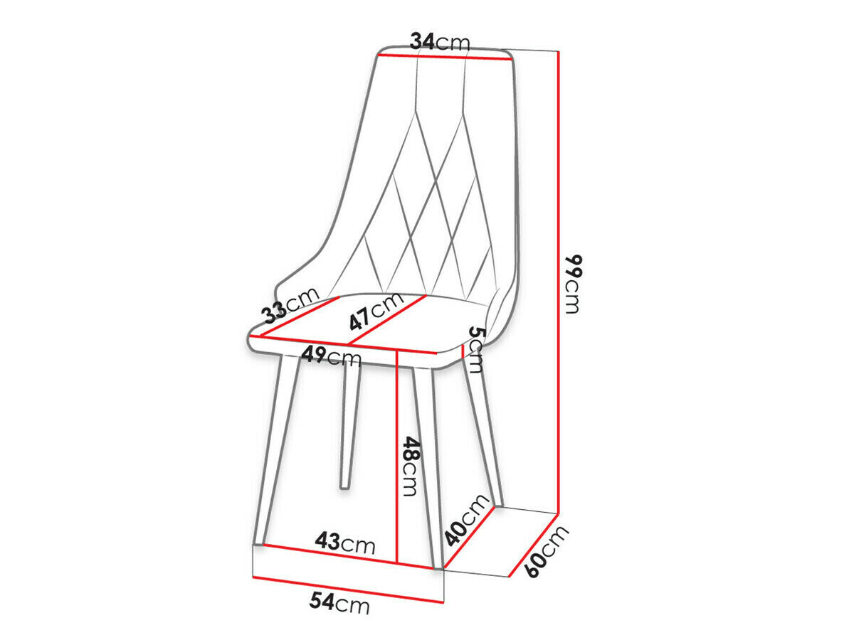 Spisestuesæt Racine 125 (Sort + Magic Velvet 2216)