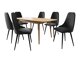 Spisestuesæt Racine 125 (Sort + Magic Velvet 2219)
