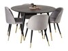 Tafel Dallas 104 (Zwart + Messing)