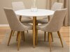 Tafel Dallas 126 (Wit + eiken)