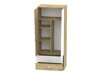 Kledingkast Almira 100 (Artisan eiken + Wit + Grijs)