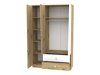Armoire Almira 102 (Chêne Artisan + Blanc + Gris)