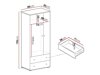 Armoire Omaha J102 (Blanc + Béton)